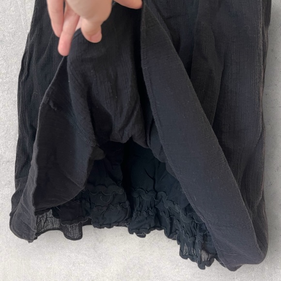 Anthropologie Maeve Midi Black Spring Smocked Dress - Picture 4 of 7